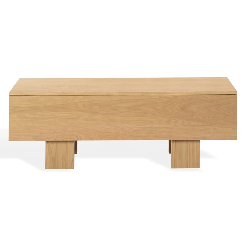 Sherianya Wood Storage Bench - Natural