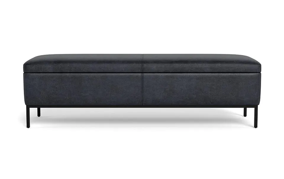 Miller Leather Storage Bench