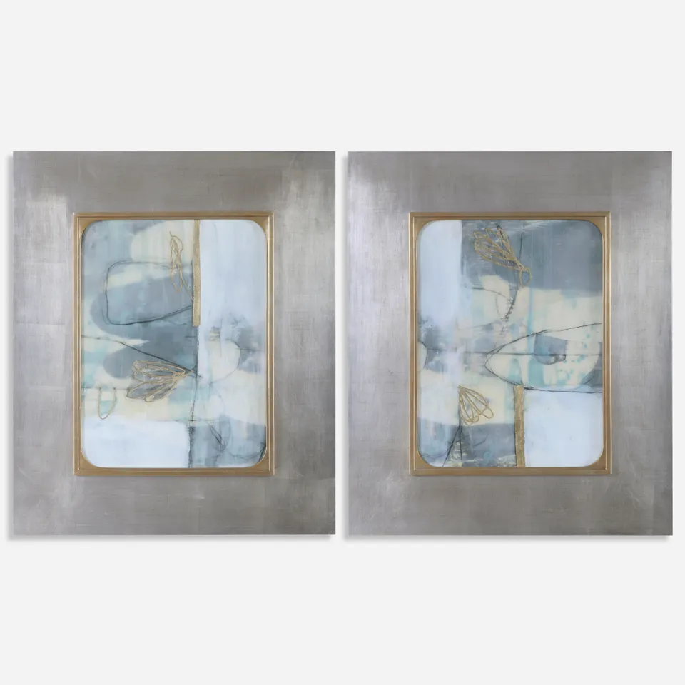 Gilded Whimsy Abstract Prints Set/2