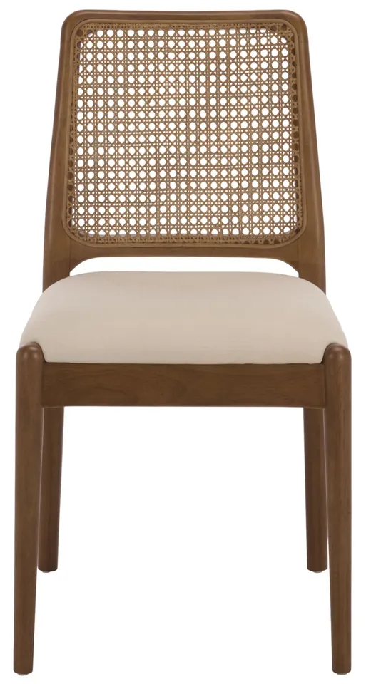 Reinhardt Rattan Dining Chair, Set of 2 - White / Honey Brown