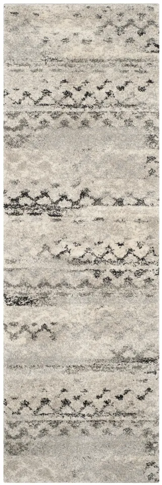 Arlo Home Woven Area Rug, RET2136-1180, Cream/Grey,  2' 3" X 13'
