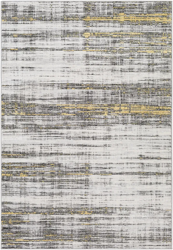 Lustro Gray Indoor 5'3" x 7' Machine Woven Rug