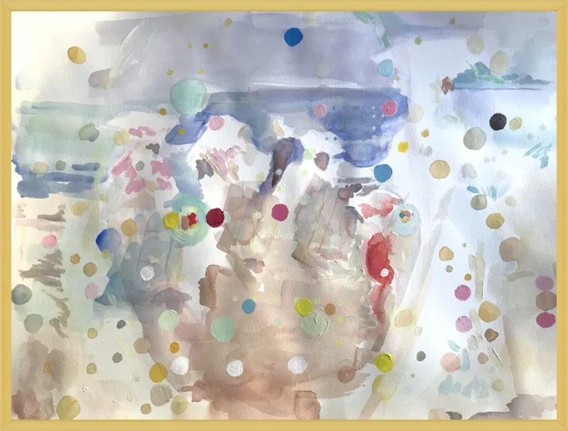 Beach scene (from memory)  by Hannah Dean for Artfully Walls