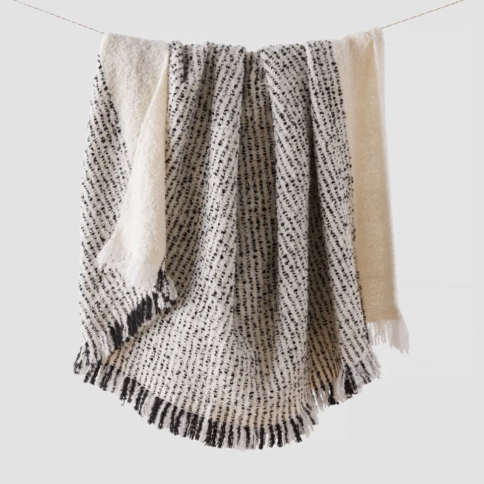 The Citizenry Pradera Boucle Throw | Charcoal