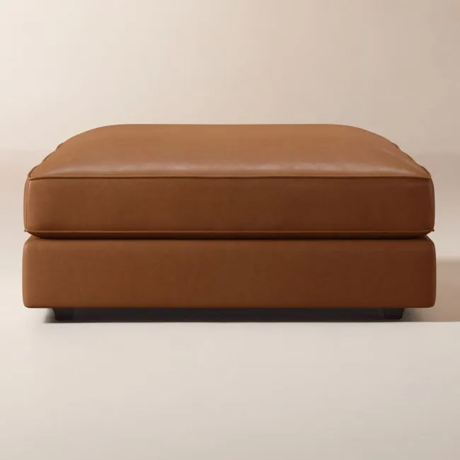 Winona Leather Ottoman