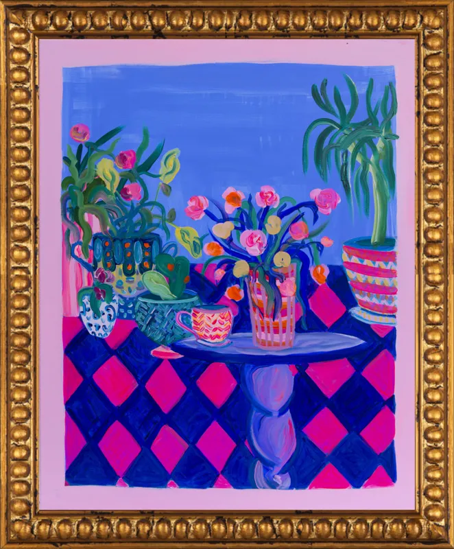 Pots and Plants painting by Davina Shefet for Artfully Walls
