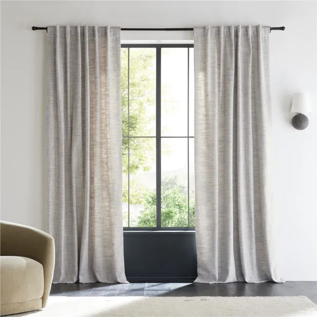 Reid Blue Recycled Fiber Window Curtain Panel 52"x84"