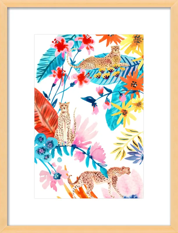 Cheetah Jungle by Jen Lindup for Artfully Walls