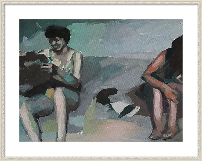 Girls at the beach by Mary Sinner for Artfully Walls