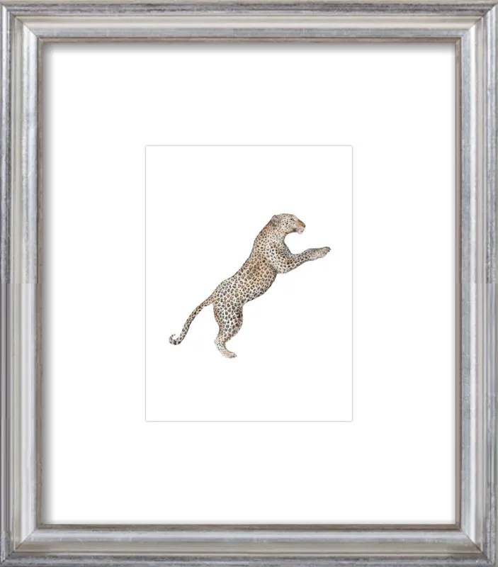 Leaping Leopard Watercolor by Lauren Rogoff for Artfully Walls