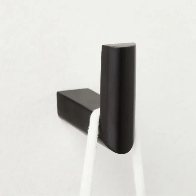 Curveaux Curved Matte Black Towel Hook