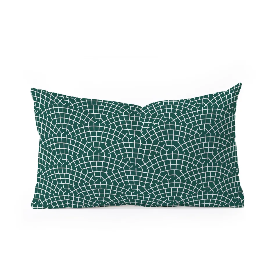 Mosaic Scallop Marine by Holli Zollinger - Oblong Throw Pillow 26" x 16"