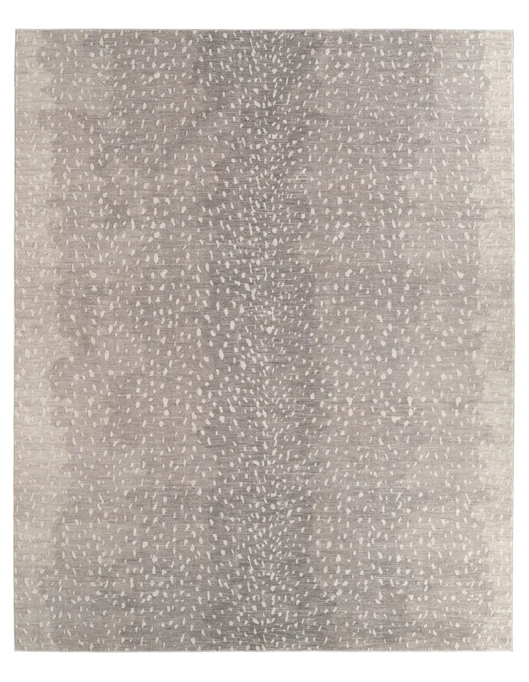 Serene by Vern Yip PVY06 Solid Gray/Tan Area Rug (9'6"X13'6")
