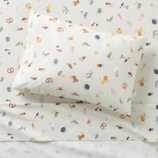 Cozy ABC's 100% Organic Cotton Toddler Sheet Set