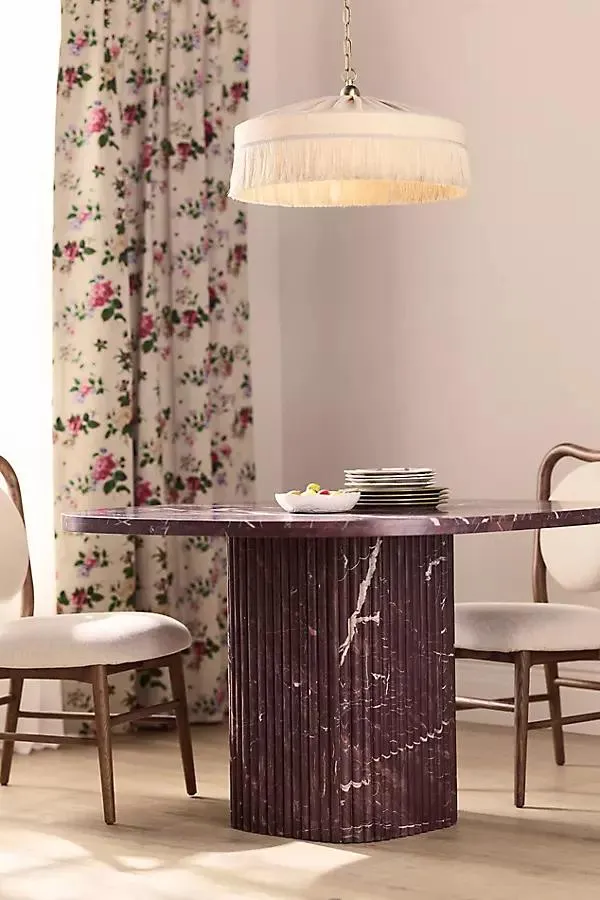 Kanta Square 48" Fluted Marble Dining Table