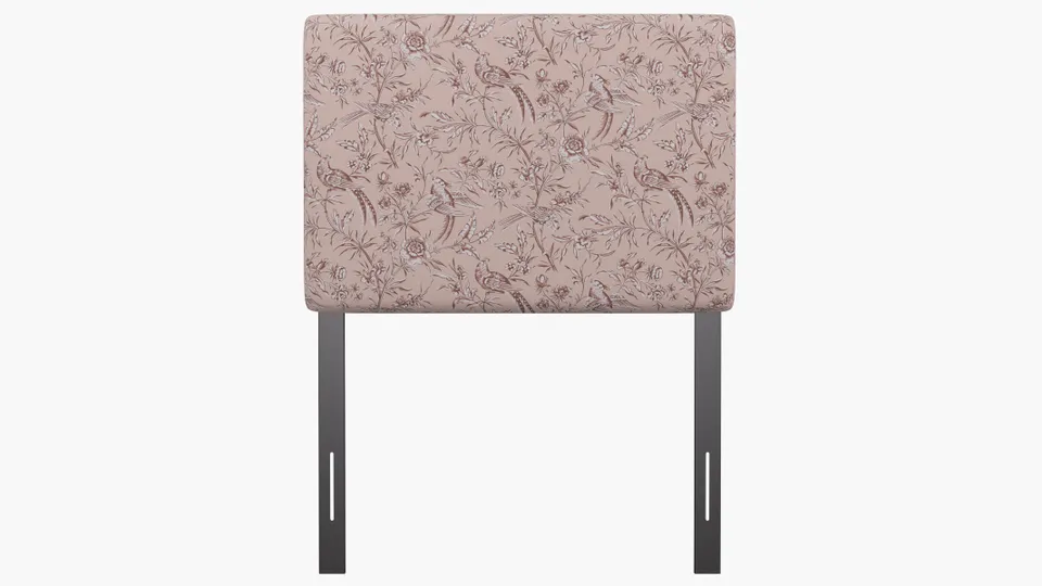 Square Back Headboard, Blush Aviary, Twin