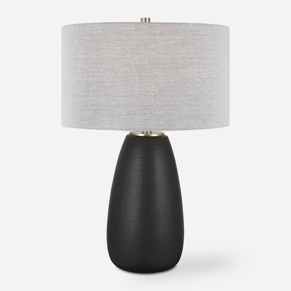Twilight Satin Black Table Lamp