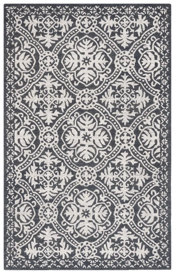 Lauren Ralph Lauren Collection Nina Rug, Charcoal/Ivory, 5' x 8'