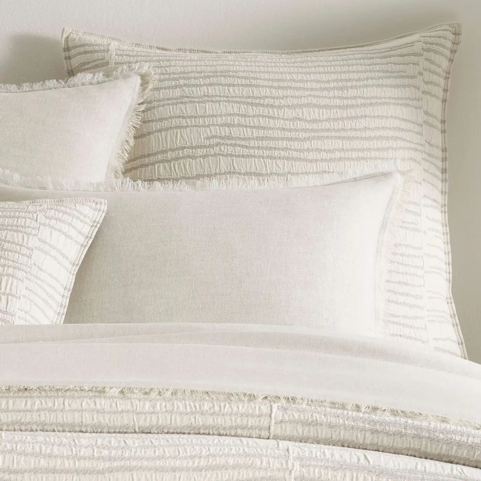 Striae Oatmeal Matelasse Sham