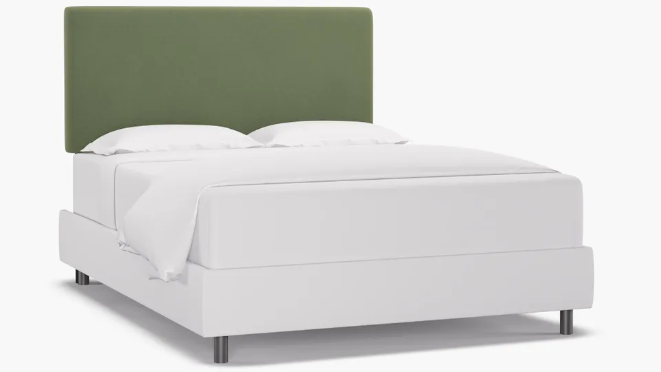 Square Back Headboard, Vert Classic Velvet, Queen