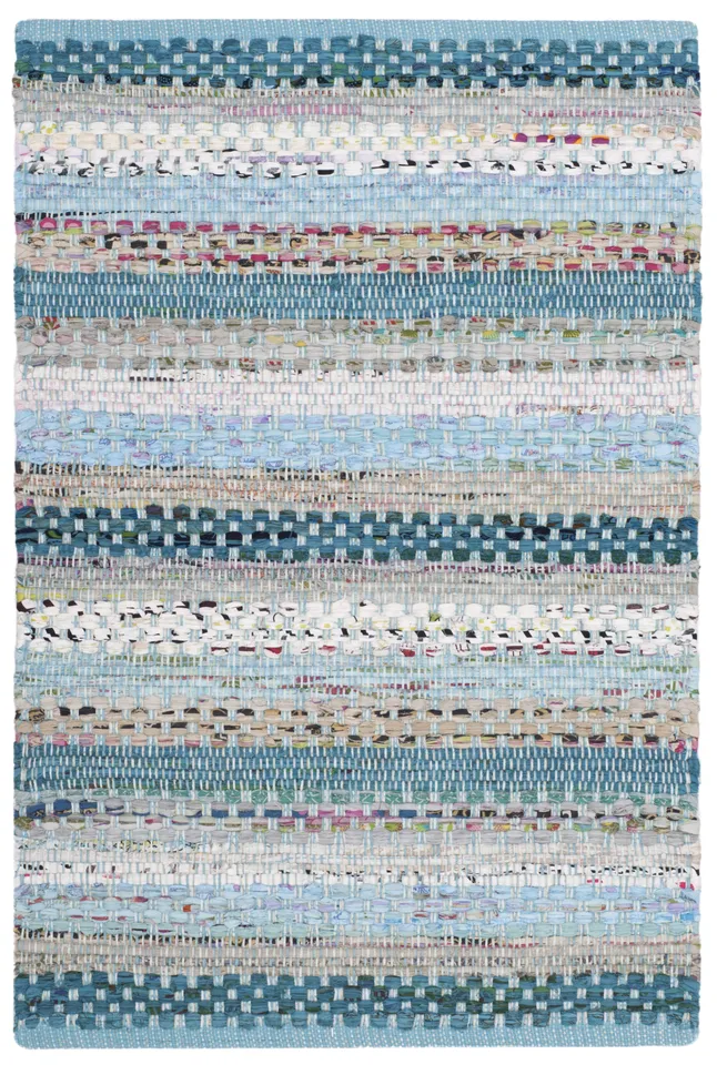 Arlo Home Hand Woven Area Rug, MTK975C, Aqua/Multi,  2' X 3'