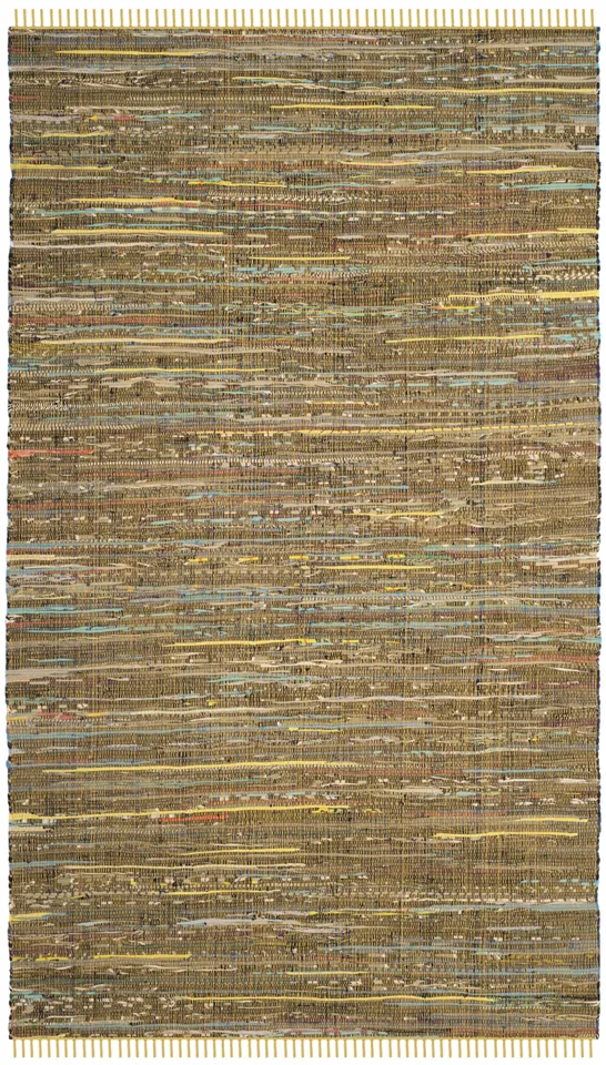 Arlo Home Hand Woven Area Rug, RAR127H, Yellow/Multi,  6' X 9'