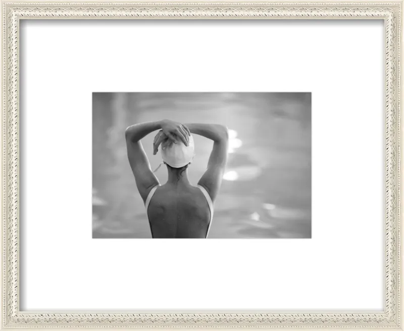 Woman Swimmer in a White Cap by Lucy Snowe for Artfully Walls