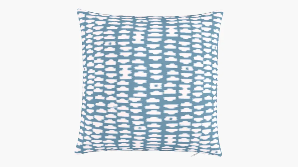 Throw Pillow 18", Dusty Blue Odalisque, 18" x 18"