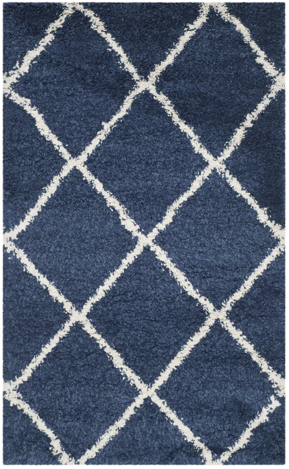 Arlo Home Woven Area Rug, SGH281C, Navy/Ivory,  2' 3" X 3' 9"