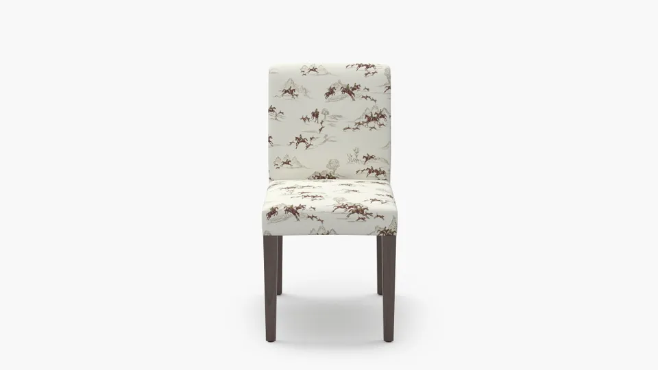Signature Dining Chair, Green Cotswold Hunt, Espresso Square Tapered Leg