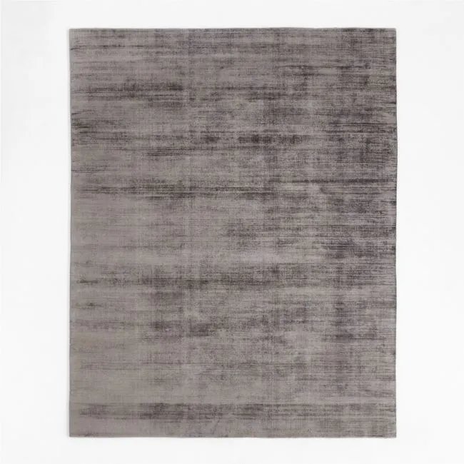 Laval Viscose Handwoven Solid Taupe Area Rug 8'x10'