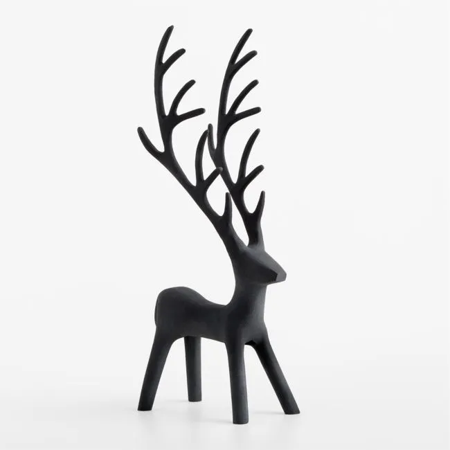 Antique Zinc Holiday Reindeer Decoration 22"