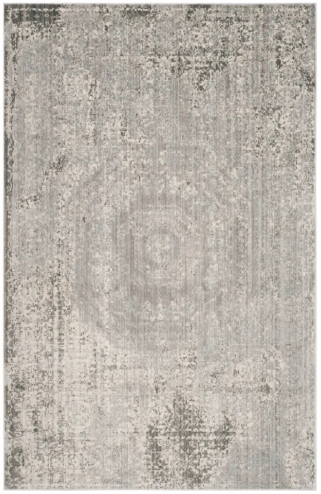 Arlo Home Woven Area Rug, VAL205C, Grey/Multi,  4' X 6'