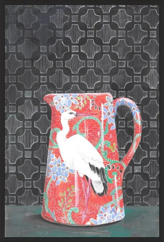 Red Vase by Miri Eshet for Artfully Walls