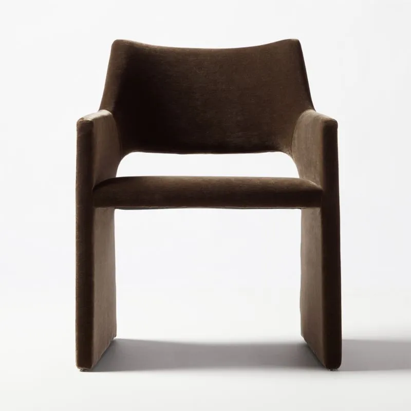 Foley Mink Velvet Dining Armchair