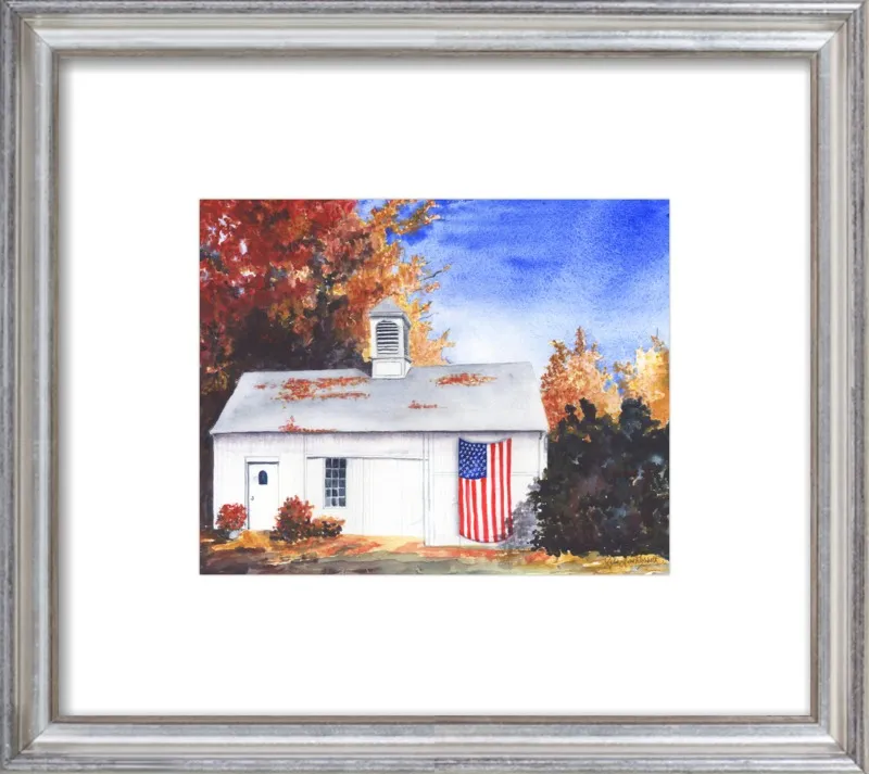 The Ross Barn in Fall by Lydia Marie Elizabeth for Artfully Walls