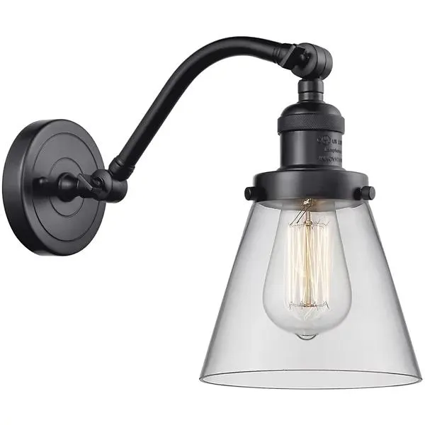 Zachary Glass Curved Arm Wall Sconce