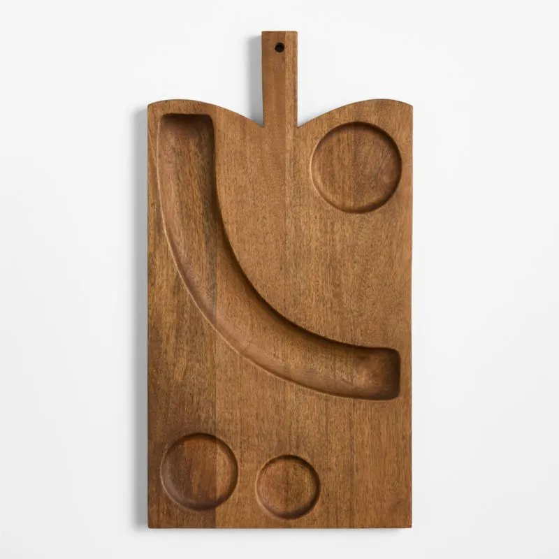 Orchard Cracker Board with 3 Ceramic Bowls