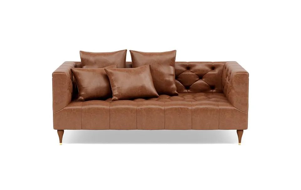 Ms. Chesterfield Leather Loveseat by Apartment Therapy