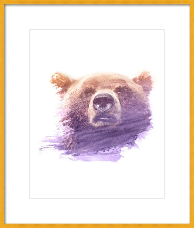 BEAR SUPERIMPOSED WATERCOLOR by Emiliano Deificus for Artfully Walls