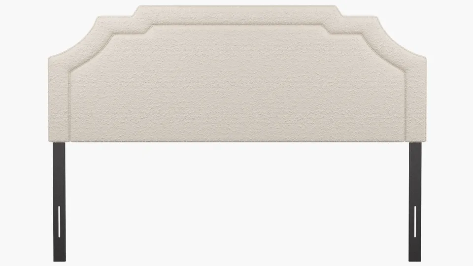 Art Deco Headboard, Snow Boucle, King