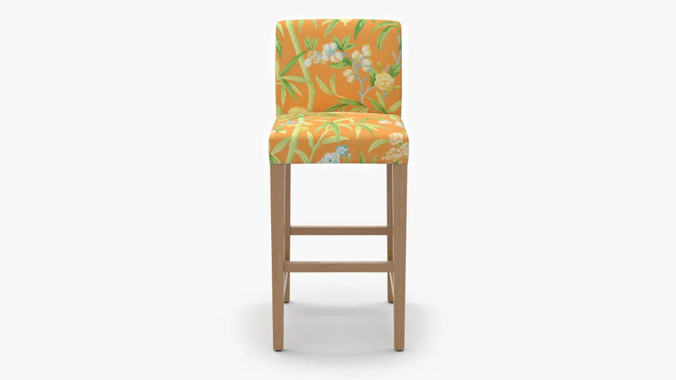 Signature Dining Bar Stool, Mandarin Lanai, Natural Square Tapered Leg