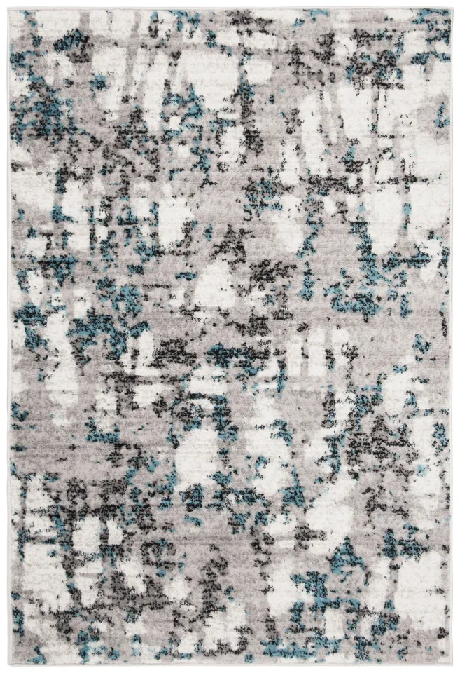 Arlo Home Woven Area Rug, SKY193B, Grey/Blue,  4' X 6'