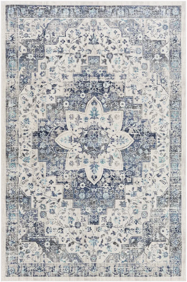 Dublin Gray Indoor 2' x 3'2" Machine Woven Rug