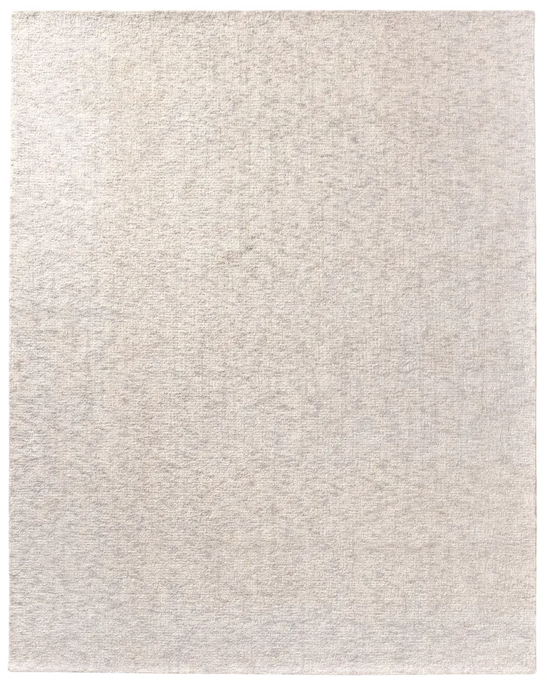 Oland BRT09 Handmade Solid Ivory and Light Taupe Area Rug (12'x15')