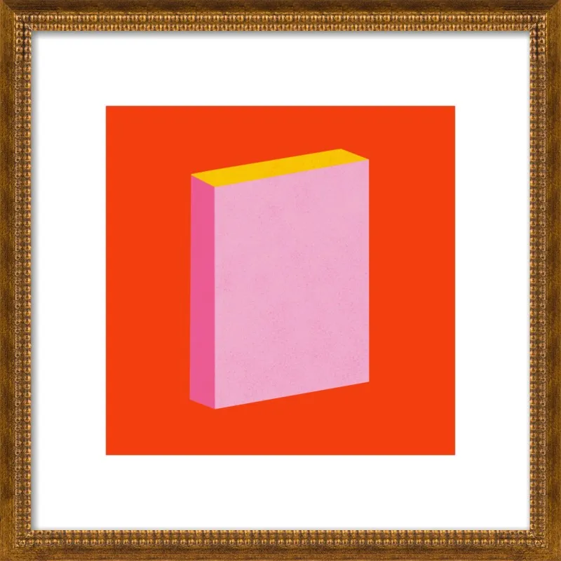 Color Books 3, Scarlet, Pink & Gold by Jessica Poundstone for Artfully Walls
