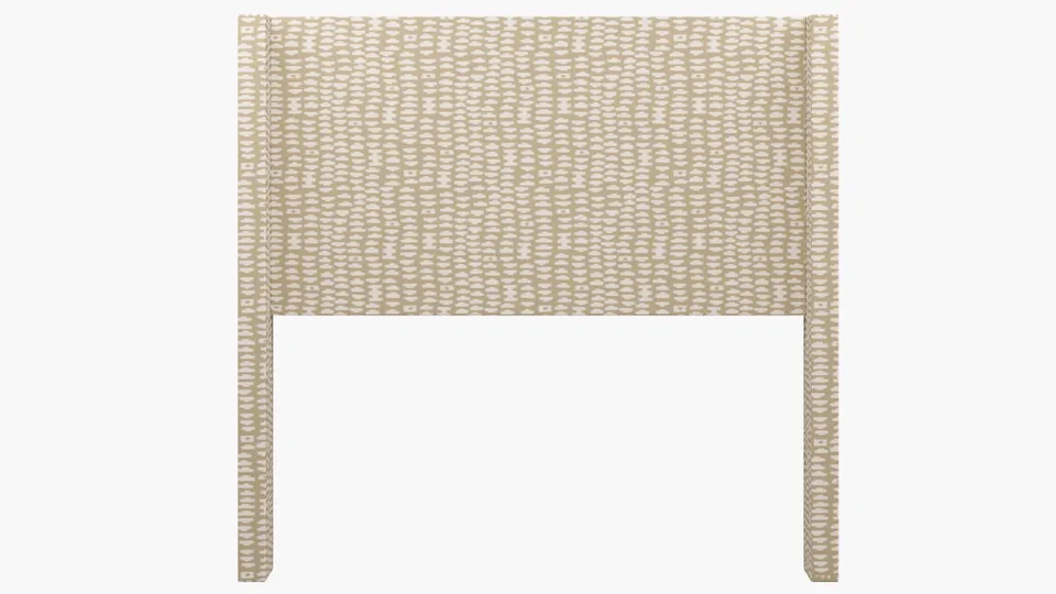 Modern Wingback Headboard, Sand Odalisque, Full