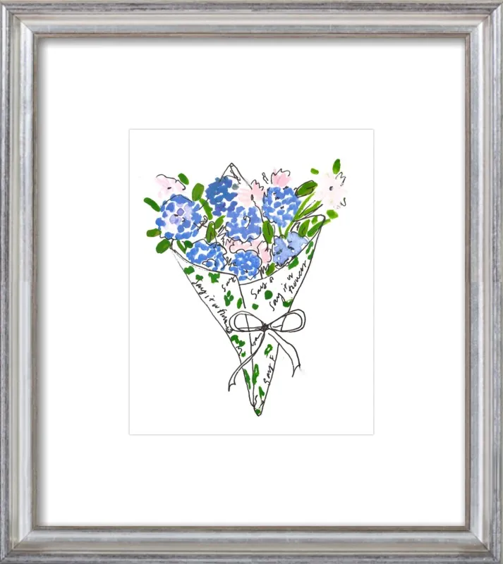 Bodega Flowers in Blue by Larsen McDowell for Artfully Walls