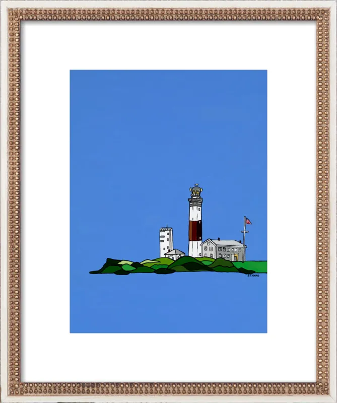 Montauk Lighthouse in Blue by Mike Stanko for Artfully Walls