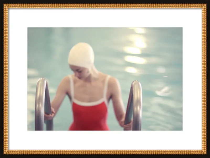 Swimmer in a Red Suit by Lucy Snowe for Artfully Walls